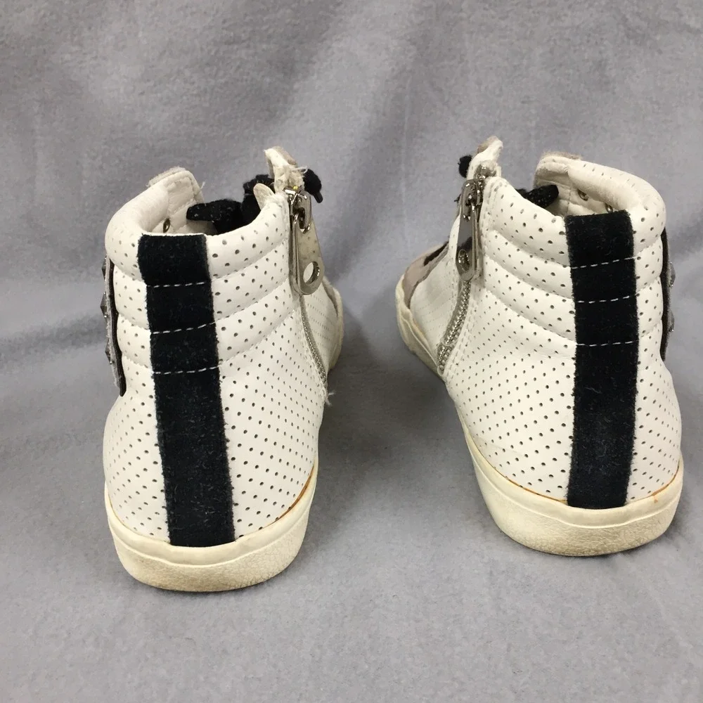 Vintage Havana‎ Gadol High-8 Star Studded High Top Sneakers White Grey Size 8